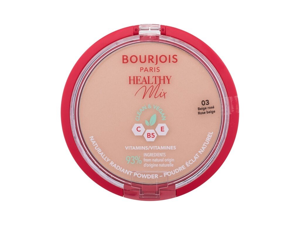 Bourjois Paris - Healthy Mix Clean & Vegan Naturally Radiant Powder 03 Rose Beige - For Women, 10 g