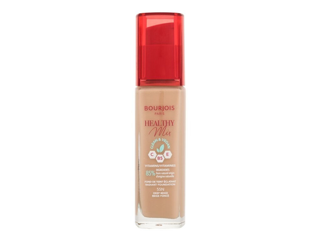 Bourjois Paris - Healthy Mix Clean & Vegan Radiant Foundation 55N Deep Beige - For Women, 30 ml