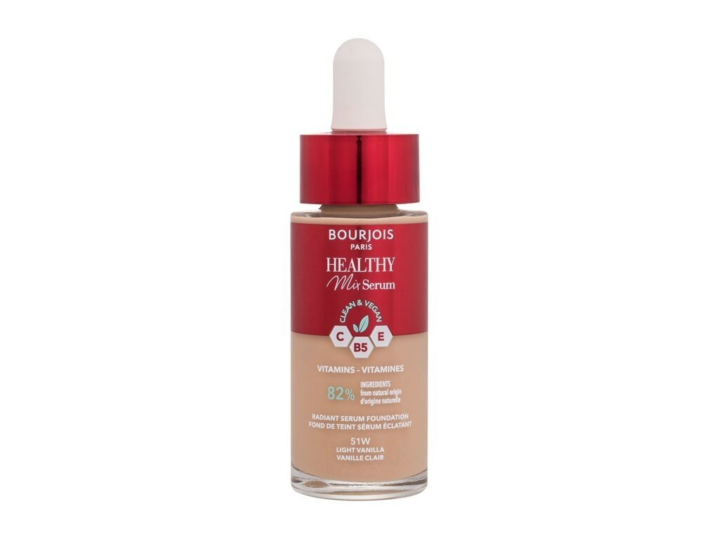 Bourjois Paris - Healthy Mix Clean & Vegan Serum Foundation 51 Light Vanilla - For Women, 30 ml