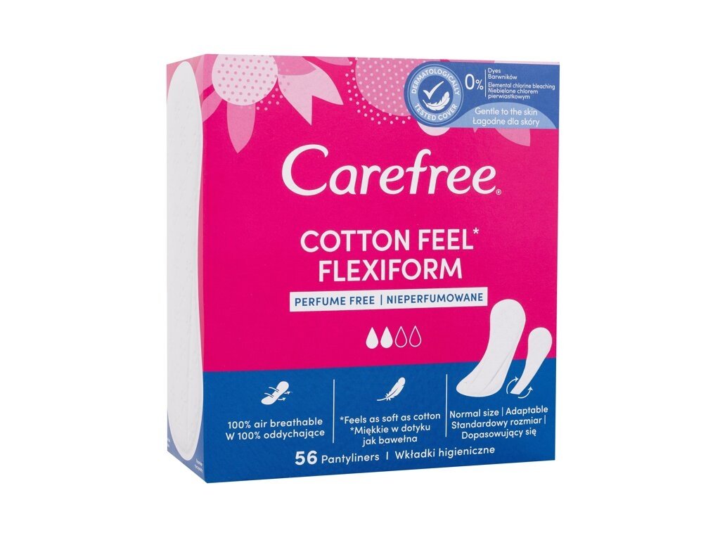 Carefree - Cotton Feel Flexiform - For Women, 56 pc