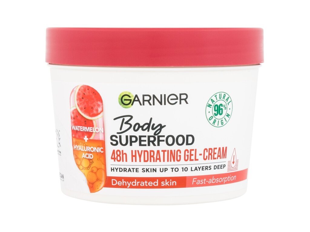 Garnier - Body Superfood 48h Hydrating Gel-Cream Watermelon & Hyaluronic Acid - For Women, 380 ml