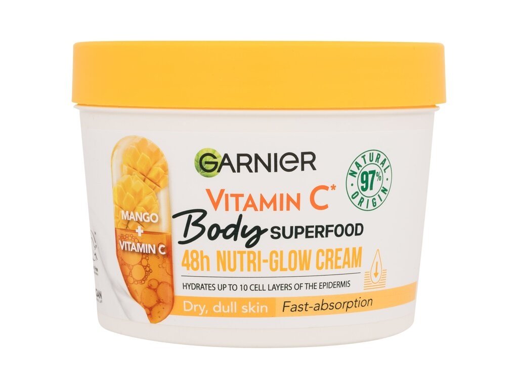 Garnier - Body Superfood 48h Nutri-Glow Cream Vitamin C - For Women, 380 ml