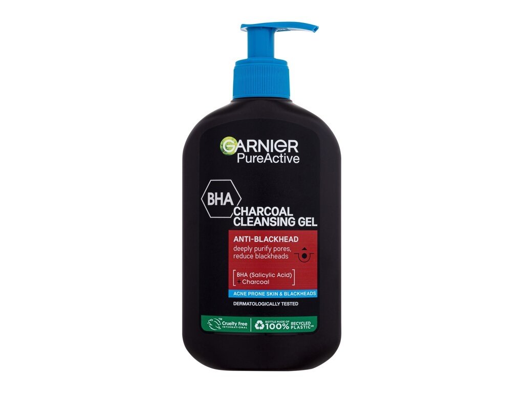 Garnier - Pure Active Charcoal Cleansing Gel - Unisex, 250 ml