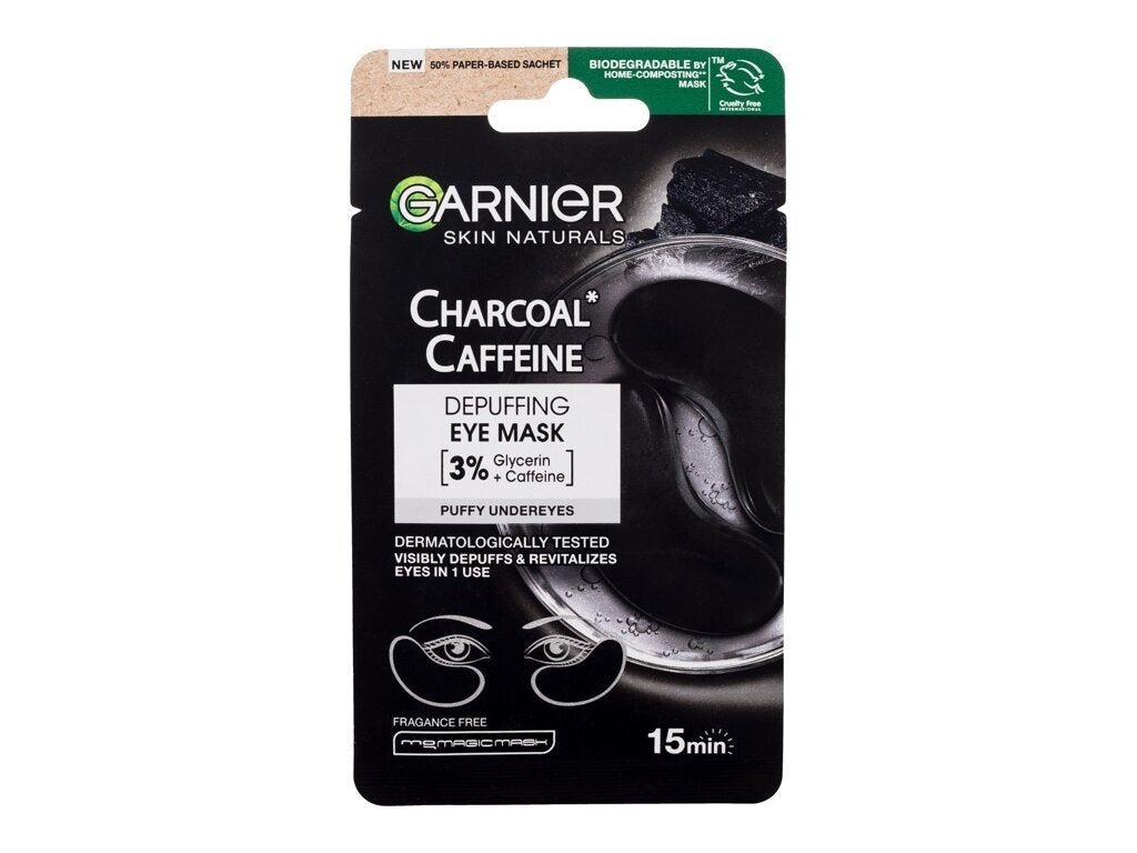 Garnier - Skin Naturals Charcoal Caffeine Depuffing Eye Mask - For Women, 5 g