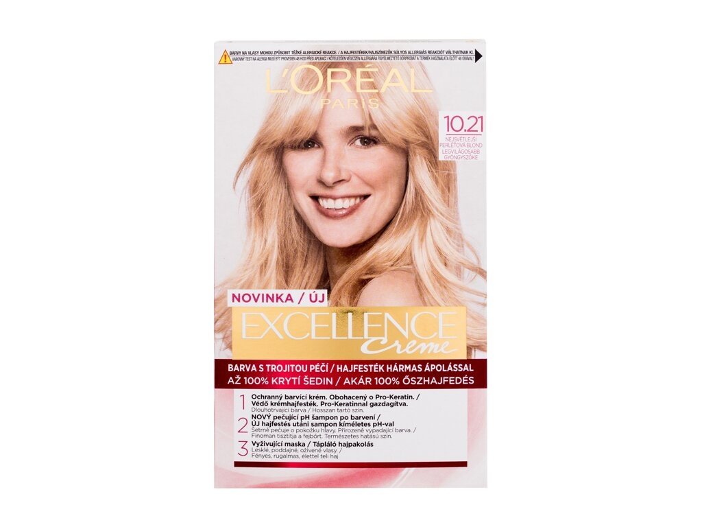 L'Oréal Paris - Excellence Creme Triple Protection 10.21 Light Pearl Blonde - For Women, 48 ml