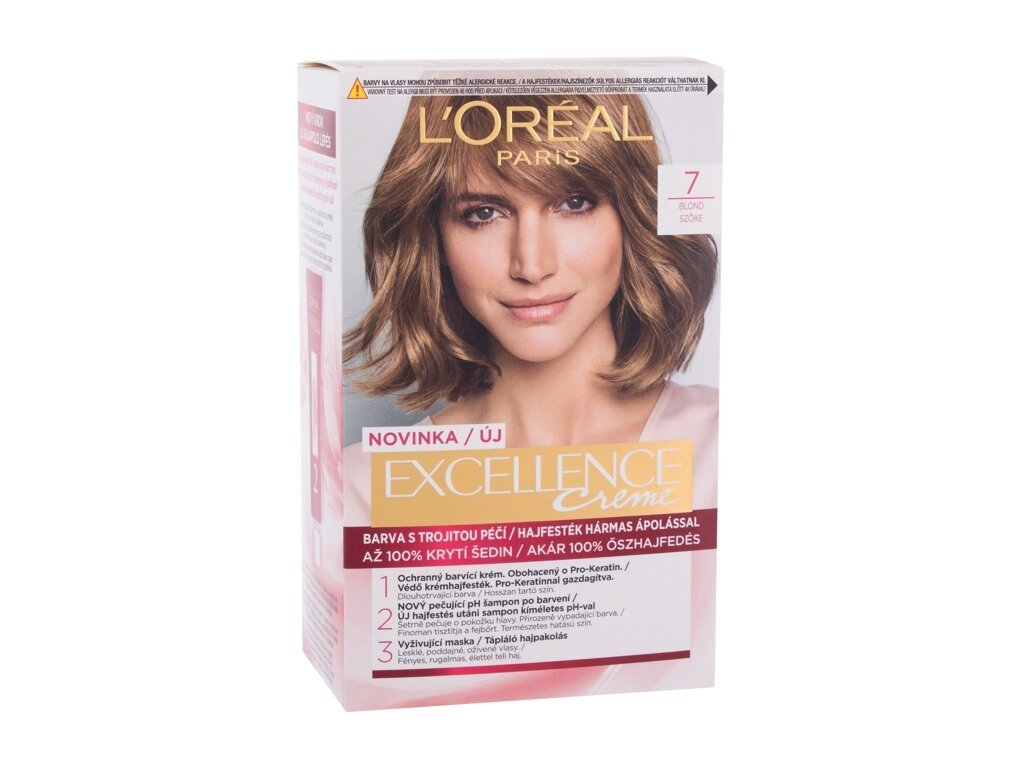 L'Oréal Paris - Excellence Creme Triple Protection 7 Natural Blonde - For Women, 48 ml