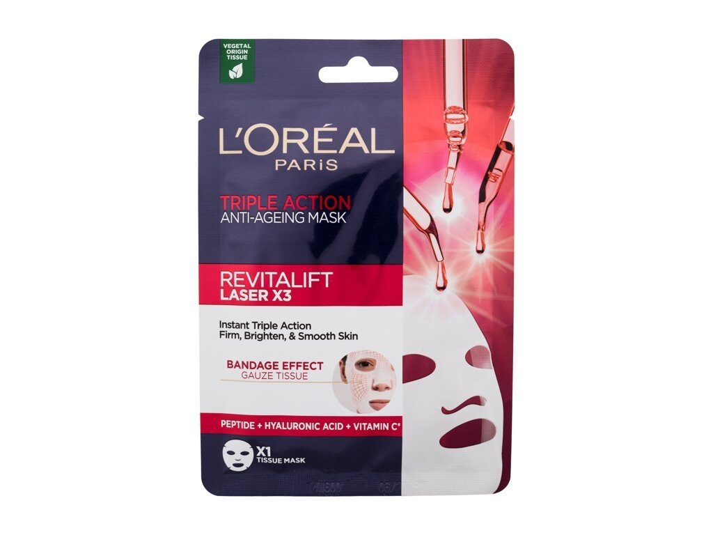 L'Oréal Paris - Revitalift Laser X3 Triple Action Tissue Mask - For Women, 28 g