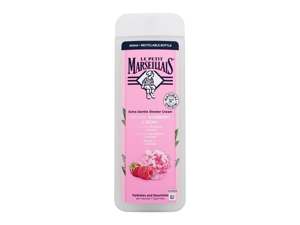 Le Petit Marseillais - Extra Gentle Shower Cream Organic Raspberry & Peony - Unisex, 400 ml