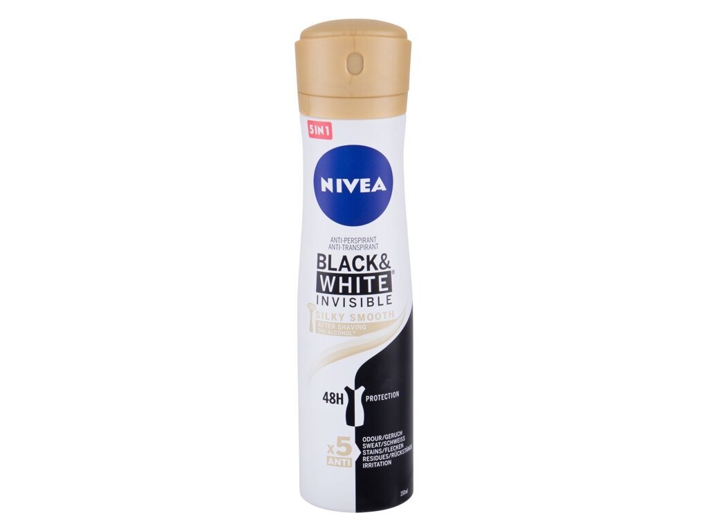 Nivea - Black & White Invisible Silky Smooth 48h - For Women, 150 ml