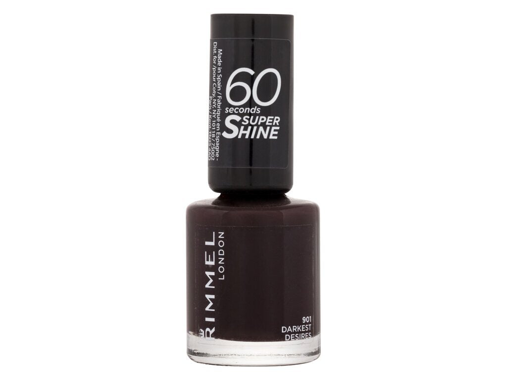 Rimmel London - 60 Seconds Super Shine 901 Darkest Desires - For Women, 8 ml