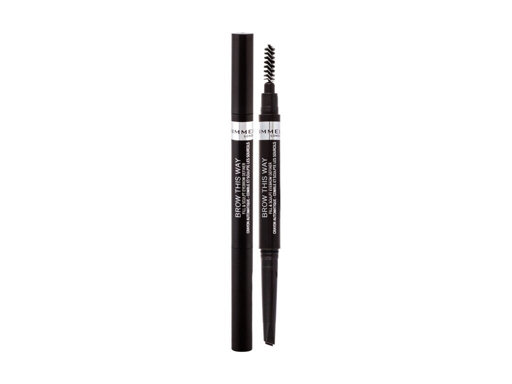 Rimmel London - Brow This Way Fill & Sculpt 004 Soft Black - For Women, 0.25 g