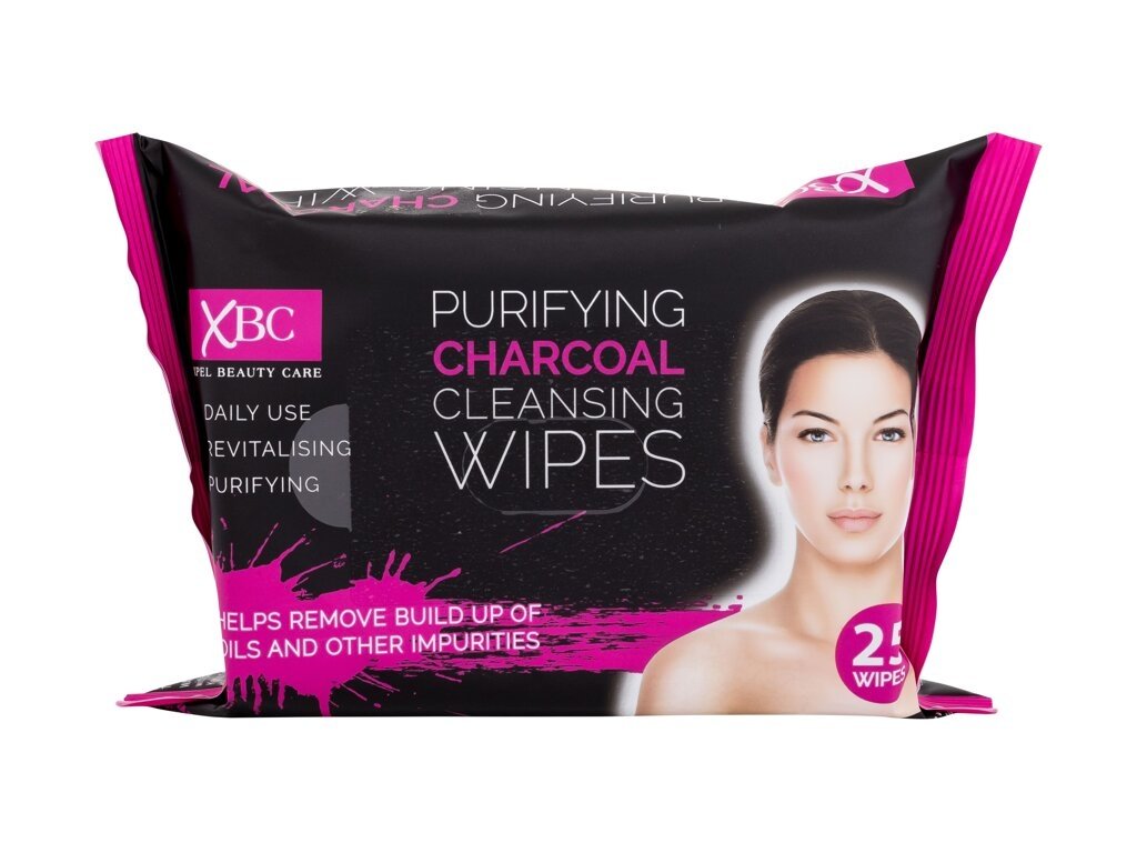 Xpel - Purifying Charcoal Cleansing Wipes - For Women, 25 pc